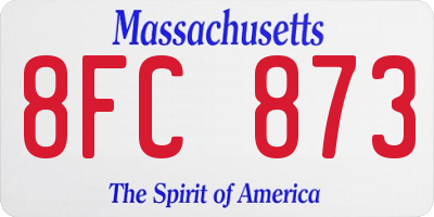 MA license plate 8FC873