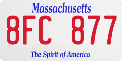 MA license plate 8FC877