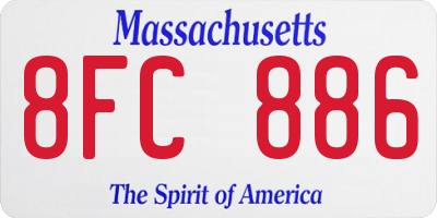 MA license plate 8FC886