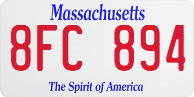 MA license plate 8FC894