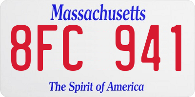 MA license plate 8FC941