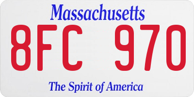 MA license plate 8FC970