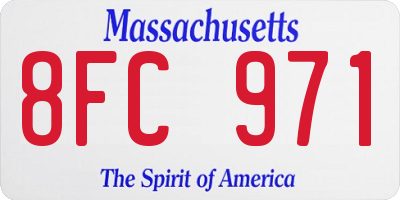 MA license plate 8FC971
