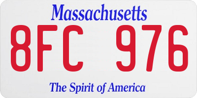 MA license plate 8FC976