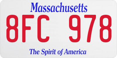 MA license plate 8FC978