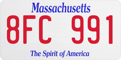 MA license plate 8FC991