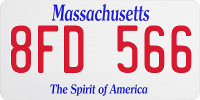 MA license plate 8FD566