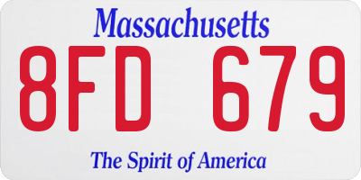 MA license plate 8FD679