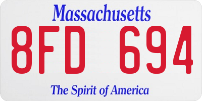 MA license plate 8FD694