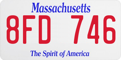 MA license plate 8FD746