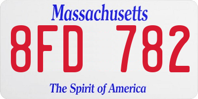 MA license plate 8FD782