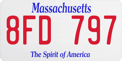MA license plate 8FD797