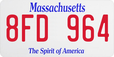 MA license plate 8FD964
