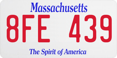 MA license plate 8FE439