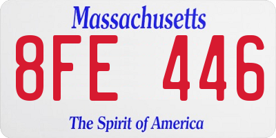 MA license plate 8FE446
