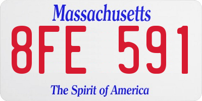 MA license plate 8FE591