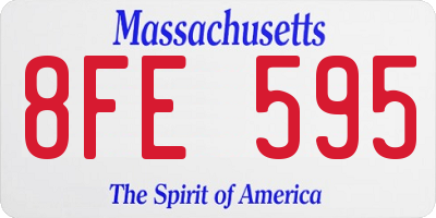MA license plate 8FE595