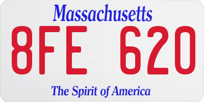 MA license plate 8FE620