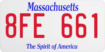 MA license plate 8FE661