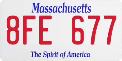 MA license plate 8FE677