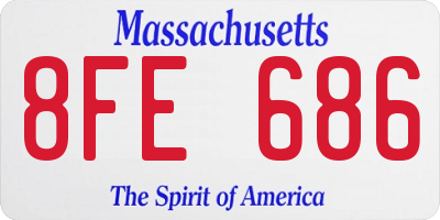 MA license plate 8FE686