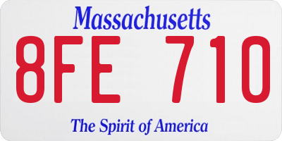 MA license plate 8FE710