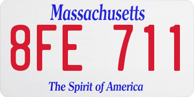 MA license plate 8FE711