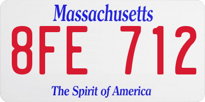 MA license plate 8FE712