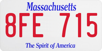 MA license plate 8FE715