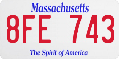 MA license plate 8FE743