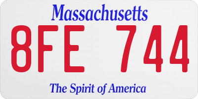 MA license plate 8FE744