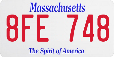 MA license plate 8FE748