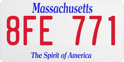 MA license plate 8FE771