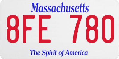 MA license plate 8FE780