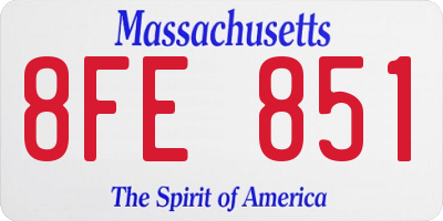MA license plate 8FE851