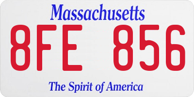 MA license plate 8FE856