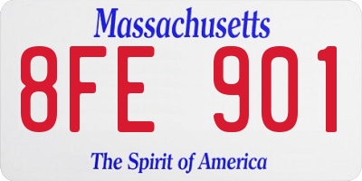 MA license plate 8FE901