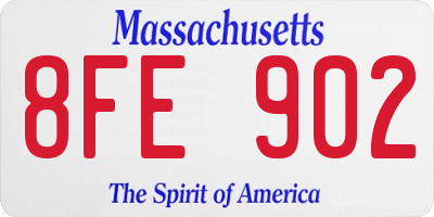 MA license plate 8FE902