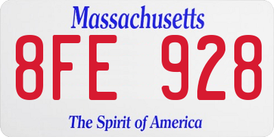 MA license plate 8FE928