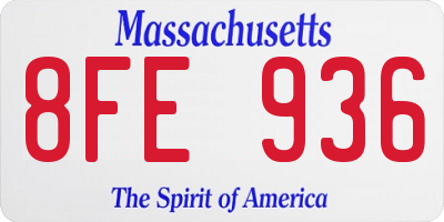 MA license plate 8FE936