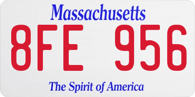 MA license plate 8FE956