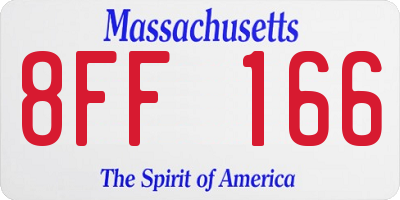 MA license plate 8FF166