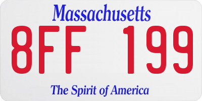 MA license plate 8FF199