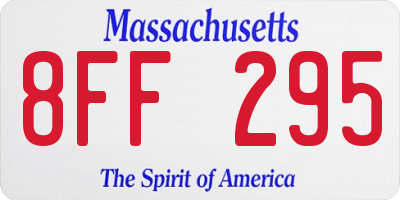 MA license plate 8FF295