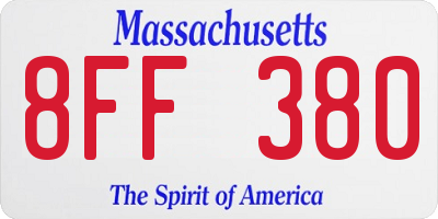 MA license plate 8FF380