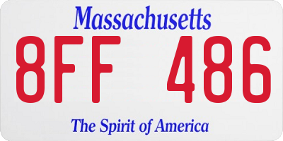 MA license plate 8FF486