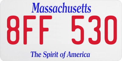 MA license plate 8FF530