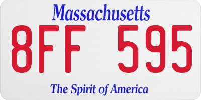 MA license plate 8FF595