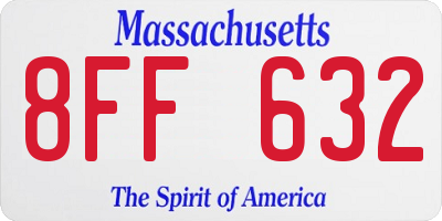MA license plate 8FF632