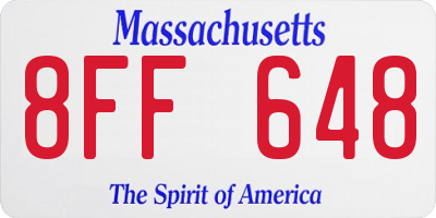MA license plate 8FF648